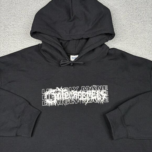 Elwood Other - Lil Ugly Mane Hoodie Men’s Large Black Gatecreeper Logo Spell Out Horrorcore